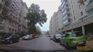 Driving through Warsaw city - downtown, districts:  Ochota, Wola  (Roads in Poland, 2018, HD)