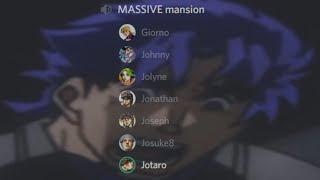 Jonathan invites all JOJOs to his MANSION (discord meme)