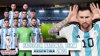 PES 2021|| ARGENTINA FACEPACK WORLD CUP QATAR 2022 || SIDER VERSION