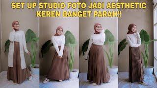 IDE FOTO KREATIF KEREN | SET UP STUDIO FOTO JADI AESTHETIC BANGET KEREN PARAH