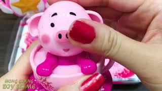 Series PINK PIG Slime  Mixing Random Things into GLOSSY Slime  Satisfying Slime Video 693