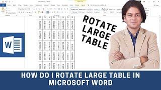 How to rotate large table in Microsoft word?