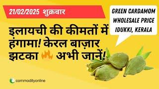 21 फ़रवरी 25: इलायची की कीमतों में हंगामा! केरल बाज़ार झटका  अभी जानें | Green cardamom rate today