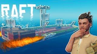 ROCKET PIRATE SHIP?! - Raft Multiplayer Gameplay - Survival Raft Building Game
