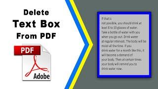 How do I delete a text box from a pdf document in Adobe Acrobat Pro DC 2022