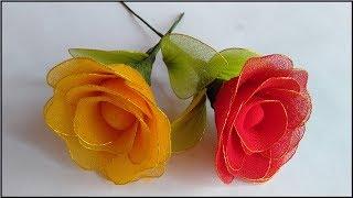 DIY | How to make Rose with stocking | DIY | Beautiful Rose for valentine's Day