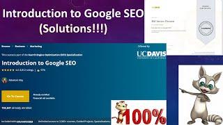 Introduction to Google SEO | Coursera Solution | Search Engine Optimization (SEO) Specialization