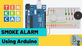 How To Make Smoke Alarm In Tinkercad | Hwo To Use Gas Sensor In Tinkercad // Code Producer