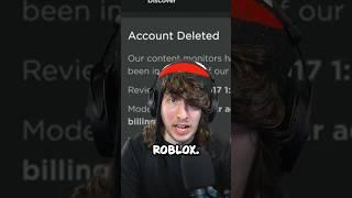 ROBLOX BANNED MY ACCOUNT...  #roblox #shorts