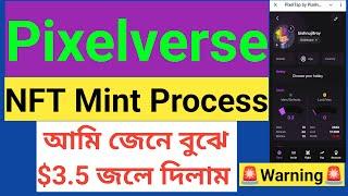 Pixelverse NFT Mint Process | সাবধান স্ক্যাম প্রজেক্ট | How To Claim Pixelverse NFT | TON Gas Fee