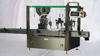 Essential oil filling corking capping equipment automatic liquid filler corker capper MC 充填鎖蓋精油瓶機械