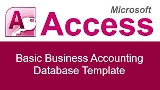 Microsoft Access Basic Business Accounting Database Template