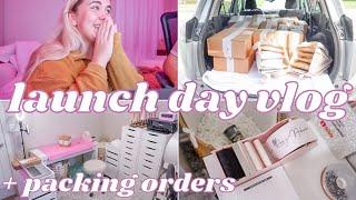 LAUNCH DAY VLOG + *packing orders live* & update! | Paige Koren