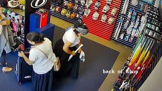 WATCH: Woman steals $8K+ in baseball bats by tucking them under skirt at Huntersville shop