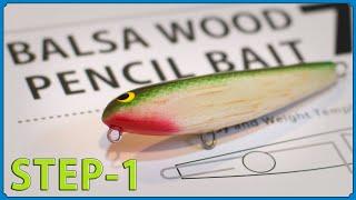 How to make a Mini Pencil Bait lures (Step-1. Making a Lure body) / 手作り小型ペンシルベイトの作り方1