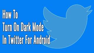 How to Turn on Dark Mode in Twitter for Android #shorts