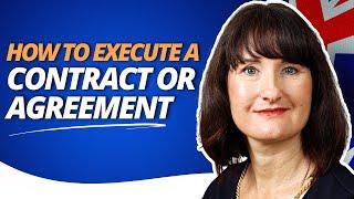 How to Execute a Contract or Agreement