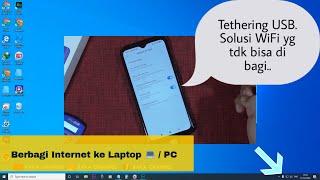 Cara Mengaktifkan Tethering USB dan Berbagi Internet dari HP Xiaomi Redmi 9 ke Laptop PC Win 10