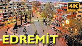 Edremit Walking Tour 4K UHD 50fps | Balıkesir Edremit city center walk