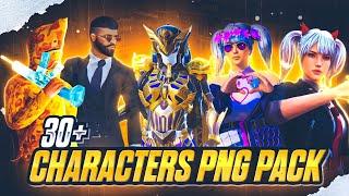 30+ CHARACTERS PNG PACK || BGMI BEST CHARACTER PNG PACK  || 3D RENDERS PACK 
