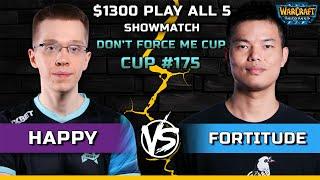 WC3 | $1300 Play All 5 | [UD] Happy vs Fortitude [HU] | Don't Force Me Cup #175