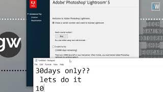 How to Extend Trial Period of Adobe Lightroom 5