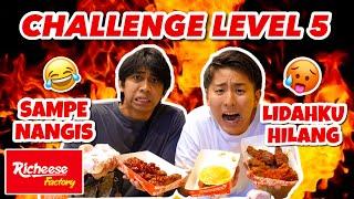 RICHEESE FIRE WINGS LEVEL 5 CHALLENGE vs TURAH!! SAMPE NANGIS