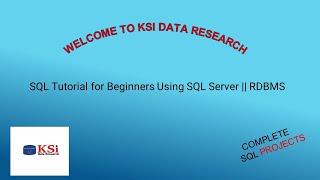 SQL Tutorial for Beginners Using SQL Server || RDBMS