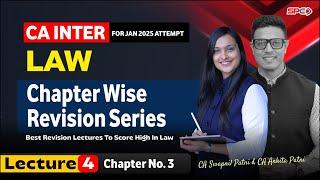 CA Inter Law | Lec 4 I Ch 3 | Chapter-wise Revision | Jan 25 | CA Swapnil Patni & CA Ankita Patni