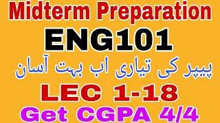 Eng101 Midterm Preparation| Eng101 midterm preparation 2023| Eng101 midterm preparation Spring 2023
