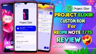 Project Elixir Custom Rom For Redmi Note 7/7s  Review  Android 13 