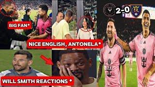 Will Smith and Messi's Wife Reactions to Messi Crazy Performance 