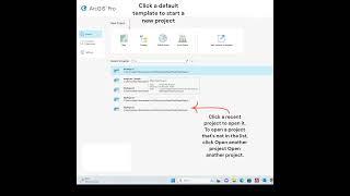 How to open new projects and open exiting projects in ArcGIS pro