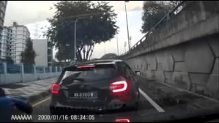 WA 836o Mercedes Benz driver tried to find trouble in Bangsar, Kuala Lumpur!