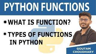#23 Types of Functions in Python - Python Programming Tutorial for Beginners