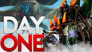 Building Up On Exticntion & Online Raiding Yeti Cave Day 1 - ARK PvP