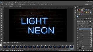 Tutorial Photoshop [HD] How to make Animation Neon Light Text Style