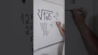 Raíz cúbica de 125 ️ Mr Bean da Matemática ‍ #shorts