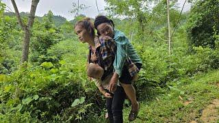 Harvesting cassava to cook animal feed - Helping an old woman who fell in the forest