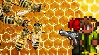 Axol and Flare Survive the World of Bees in Terraria