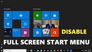 How to Enable or Disable Full Screen Start Menu in Windows 10 | Simple & Quick Tutorial