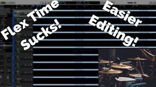 The Easiest Way to Edit Drums in Logic Pro X | Stop Using Flex Time! (Sort of)