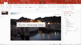 Quick Tip: Microsoft PowerPoint: Transparent Fill