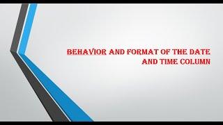 Behavior and format of the date and time column in Power Apps