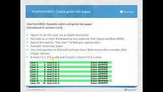 InterFormNG2 Designer: Dynamic colors e.g. for green bar paper output
