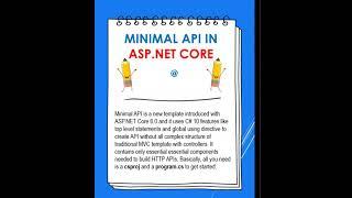 What is Minimal API in ASP.NET Core -.NET Interview Frequently ask question