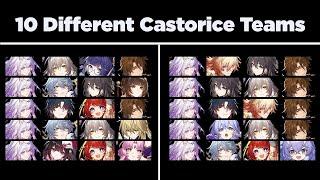 Castorice with 10 Different Teams