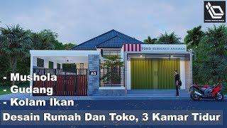 Desain Rumah dan Toko  3 Kamar Tidur