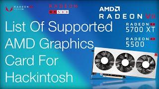 List of Supported AMD Graphics Card | Hackintosh | Catalina | Mojave | High Sierra | Sierra