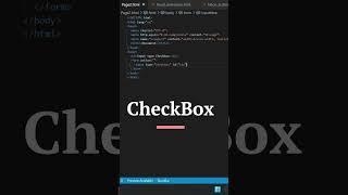 How to use input type Checkbox in html || Input type checkbox || #shorts #html #code #input